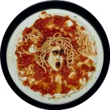 Medusa Marinara by Vik Muniz, 1997, Dye destruction print, sold Oct 2021