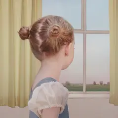 At the Window by Loretta Lux, 2004, Dye destruction print, sold Oct 2021