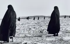 Untitled from Rapture by Shirin Neshat, 1999, Gelatin silver print, sold Oct 2021
