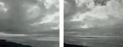 Southwest from Clatsop Split, Oregon by Robert Adams, 1991, Gelatin silver print diptych, sold Oct 2021