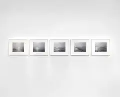 Robert Adams, Southwest from the South Jetty, Clatsop County, Oregon, 1990, Gelatin silver print polyptych in five parts, printed 1995