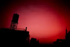 Red sky from my window, NYC by Nan Goldin, 2000, Dye destruction print, sold Oct 2021