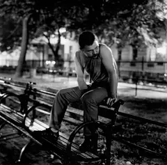 Man in Park by Peter Hujar, 1981, Gelatin silver print, sold Oct 2021