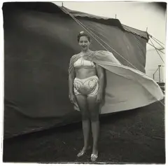Girl in her circus costume, Md. by Diane Arbus, 1970, Gelatin silver print, printed later by Neil Selkirk, sold Oct 2021