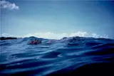 Christine floating in the waves, St. Barth's by Nan Goldin, 1999, Dye destruction print, sold Oct 2021