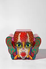 Keiichi Tanaami, Goldfish Girl, 2019, wood, polyester, automotive lacquer, 9 colors screen print, 3D elements