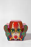 Keiichi Tanaami, Goldfish Girl, 2019, wood, polyester, automotive lacquer, 9 colors screen print, 3D elements