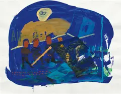 Walter Price, Afro blue 7, 2017, acrylic and ink on paper