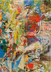 Ornamental Winds by Angel Otero, 2017, oil and canvas collage on canvas, sold Mar 2020