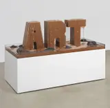 Doug Aitken, Fountain (earth fountain), 2012, Plexiglas, steel, pumping system, earth, colored methyl cellulose and lava stones