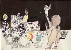 Eddie Martinez, Untitled, 2008, ink and watercolor on paper