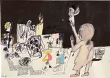 Eddie Martinez, Untitled, 2008, ink and watercolor on paper