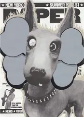 UNTITLED (PAPER MAGAZINE) by Kaws, 2003, acrylic on found magazine cover, sold Mar 2020