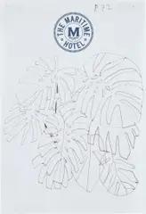 Jonas Wood, TMH4, 2014, ballpoint pen on paper