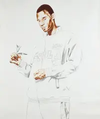 Kehinde Wiley, Passing/Posing: Lady Innes Study, 2004, graphite and oil on paper