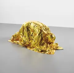 Bow Human by Pamela Rosenkranz, 2012, acrylic plaster, emergency blanket and Vaseline, sold Mar 2020