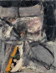 Untitled (Seated Figure) by Alfred Leslie, 1952, oil on canvas, sold Mar 2020