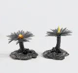 Keith Edmier, Cycas orogeny maquette #2, 2003-2004, basalt, polyurethane, dental acrylic, polyethlene, enamel, acrylic and dried seaweed with iron base, in 2 parts