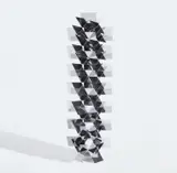 Francisco Sobrino, Permutationelle M, 1967, mirrored stainless steel