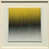 Walter Leblanc, Torsions B.V. 18, 1963, polyvinyl on stretcher mounted to Masonite, in artist’s frame