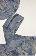 Sam Moyer, Untitled, 2017, marble and dyed canvas mounted to MDF, in 5 parts