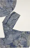 Sam Moyer, Untitled, 2017, marble and dyed canvas mounted to MDF, in 5 parts
