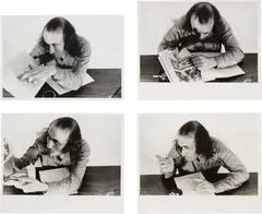 Performance situation sending / sending out by Vito Acconci, 1969, gelatin silver print, in 4 parts, sold Mar 2020
