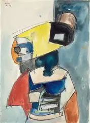 Jean Hélion, Figure abstraite, 1938, watercolor and ink on paper