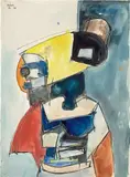 Jean Hélion, Figure abstraite, 1938, watercolor and ink on paper
