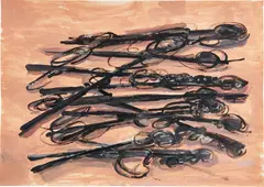 Phyllida Barlow, untitled: paintsticks, 2011, acrylic on watercolor paper