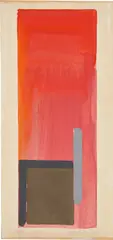 Untitled by John Hoyland, 1967, gouache and graphite on paper mounted to board, sold Mar 2020