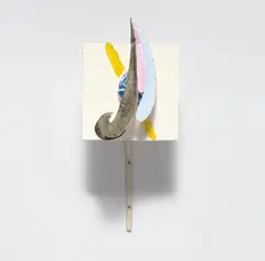 Richard Tuttle, Section I, Extension E, 2007, paper, acrylic, aluminum foil, hammered aluminum armature wire, graphite, hot glue, wood and screws
