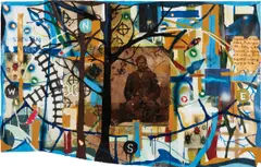 Radcliffe Bailey, Untitled, 2001, gouache on photo and paper collage