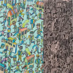 Antonio Seguí, Not Knowing What to Do, 2005, acrylic on canvas