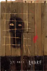 Yo Nací Libre (I was Born Free) by Juan Roberto Diago, 2009, acrylic and wood stain on wood, sold Mar 2020