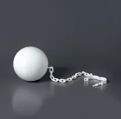 Elmgreen & Dragset, Ball and Chain, 2004, powder coated steel