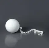 Elmgreen & Dragset, Ball and Chain, 2004, powder coated steel