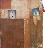 Brenna Youngblood, Off + No, 2008, acrylic, spray paint and photograph collage on panel