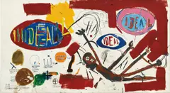 Jean-Michel Basquiat, Victor 25448, 1987, acrylic, oilstick, wax and crayon on paper laid on canvas