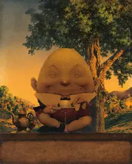 Maxfield Parrish, Humpty Dumpty, oil on board