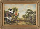 Banksy, Monkey Poison, 2004, oil and spray enamel on found canvas, in artist’s frame
