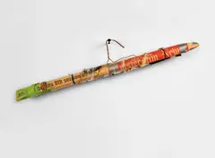 Hidden Drawing (Jordan begins 8th season as No. 1) by David Hammons, 1991, newspaper, paint, rubber bands, tape and coat hanger, sold Jul 2020