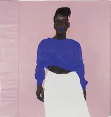Joy in Purple by Amoako Boafo, 2019, oil on canvas, sold Jul 2020