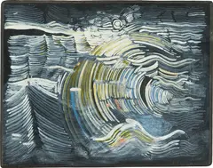 Lee Bontecou, Untitled, 1982, casein on wood panel