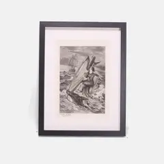 Tudor Evans, Harp on the Wreckage, a surrealist collage