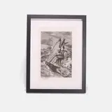 Tudor Evans, Harp on the Wreckage, a surrealist collage