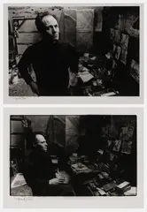 Michael Ward, Frank Auberbach, London ,1983, and another similar print of Auberbach in his studio