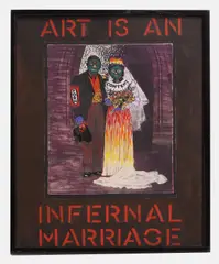 Derek Carruthers, Art is an Infernal Marriage, overpainted photograph