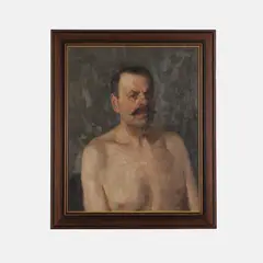 Boris Sporykhin, Portrait of a wrestler, Ivan Poddubny, 1959, oil on canvas