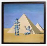 Derek Carruthers, At the Pyramids, oil on board